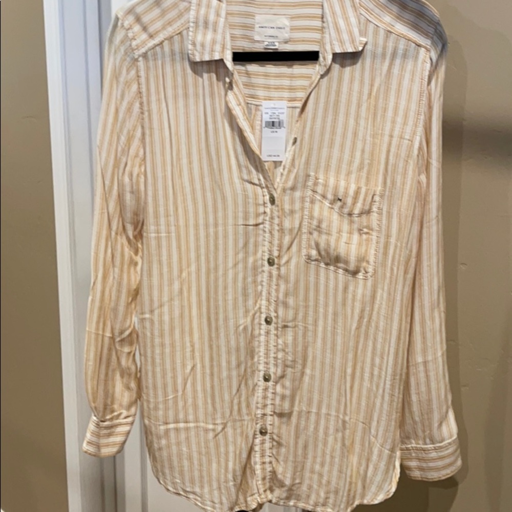 NWT...light weight striped shirt